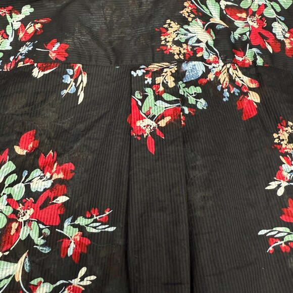 EUC Women's LAUREN RALPH LAUREN Dobby Blouse Floral Button Up Shirt | Size L - Picture 8 of 11